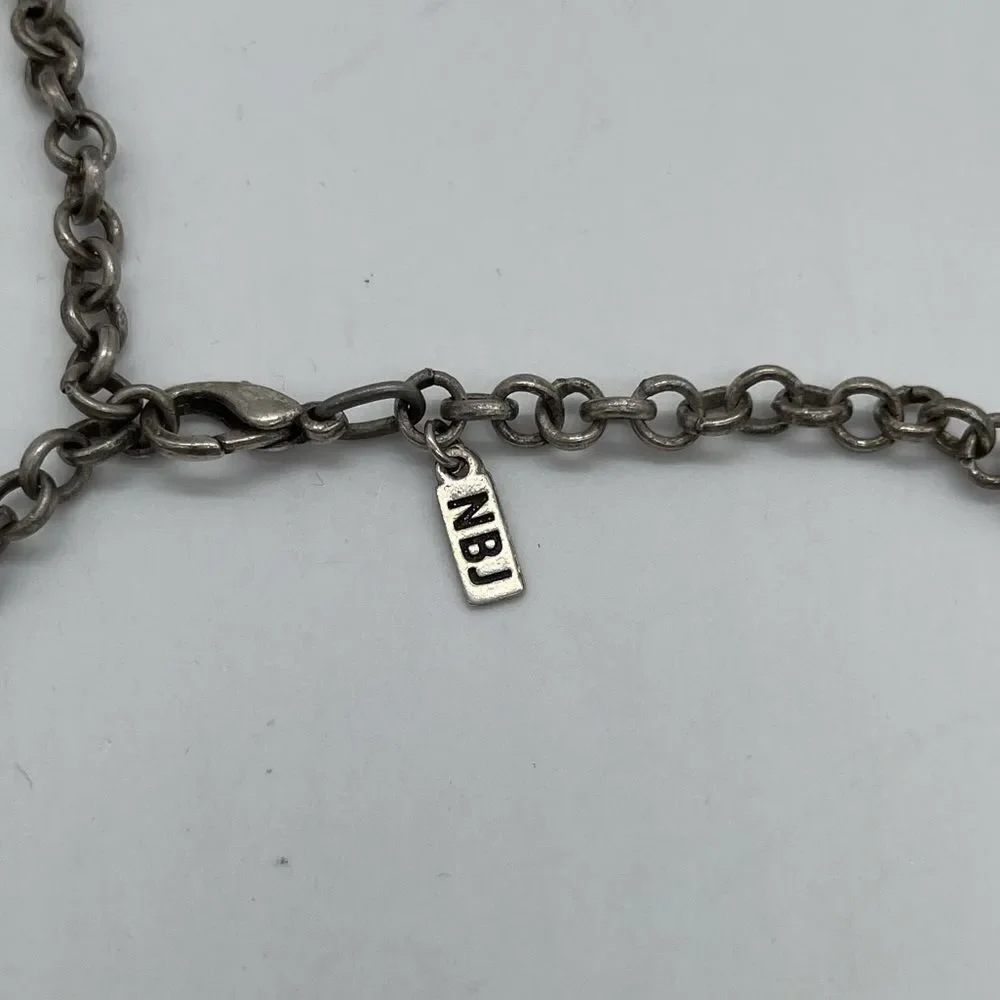 NBJ Natalie B. Jewelry Silver Tone Statement Necklace
